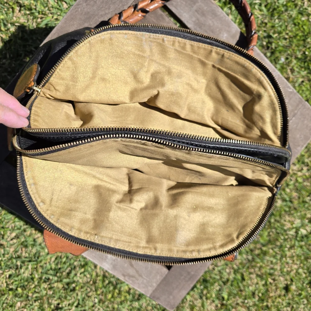 Black leather purse 3 Section ANTONIO MELANI